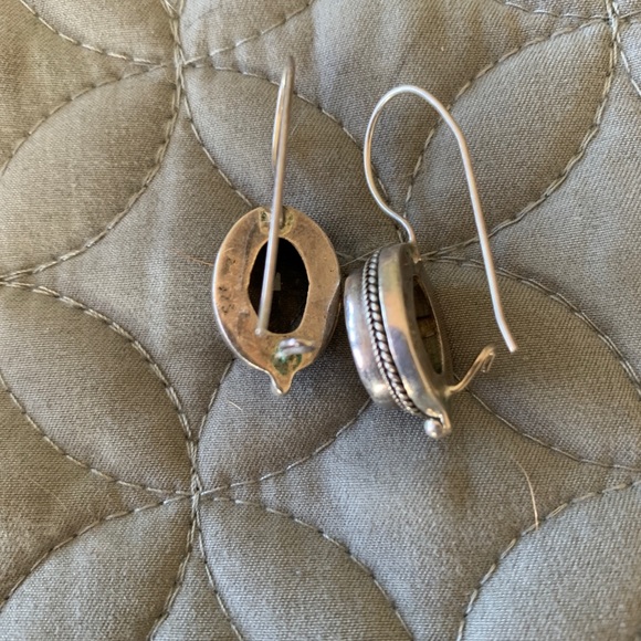 Smoky quartz teardrop earrings set in 925 SS✨ - Picture 5 of 6